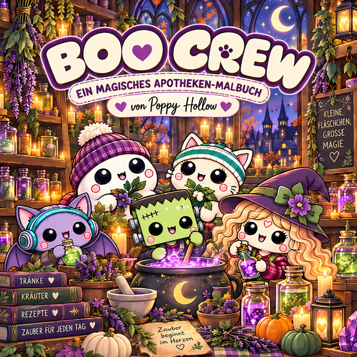 Boo Crew – Ein magisches Apotheken-Malbuch von Poppy Hollow: die Freunde zwischen Kräutern und Zaubertränken